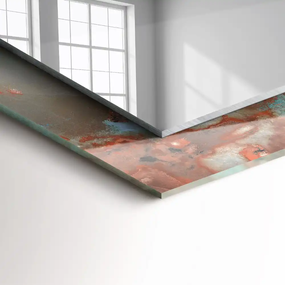 Espejo rectangular impreso Textura colorida abstracta