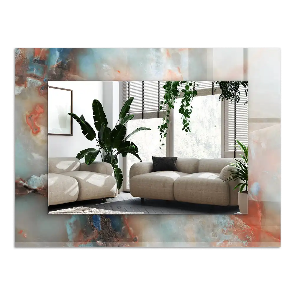 Espejo rectangular impreso Textura colorida abstracta