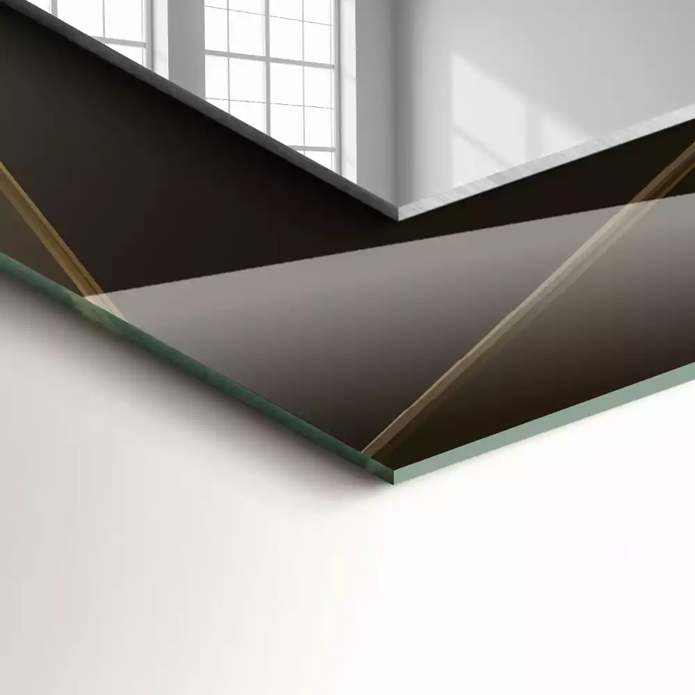 Espejo rectangular estampado formas geométricas