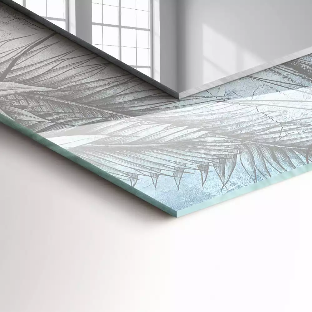 Espejo rectangular impreso Plantas pastel