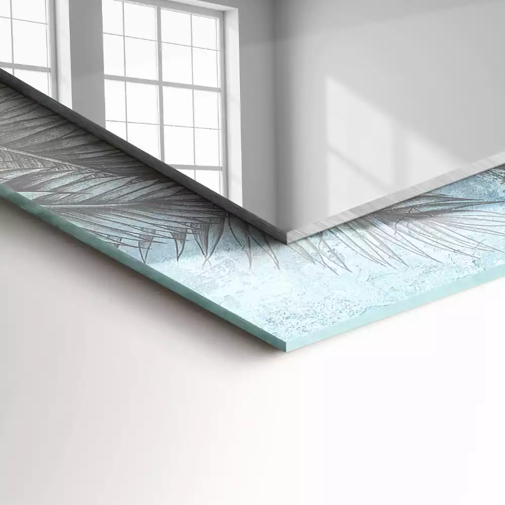 Espejo rectangular impreso Plantas pastel