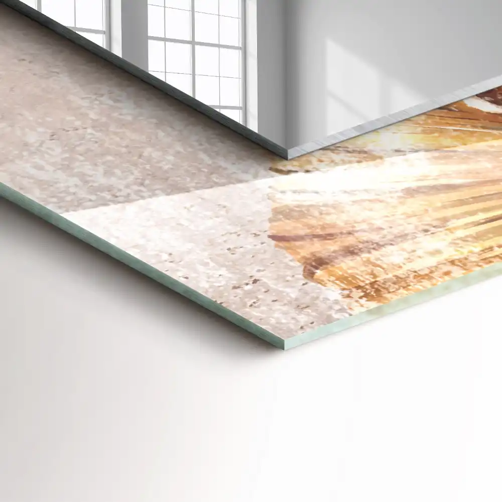 Espejo rectangular estampado Flores vintage