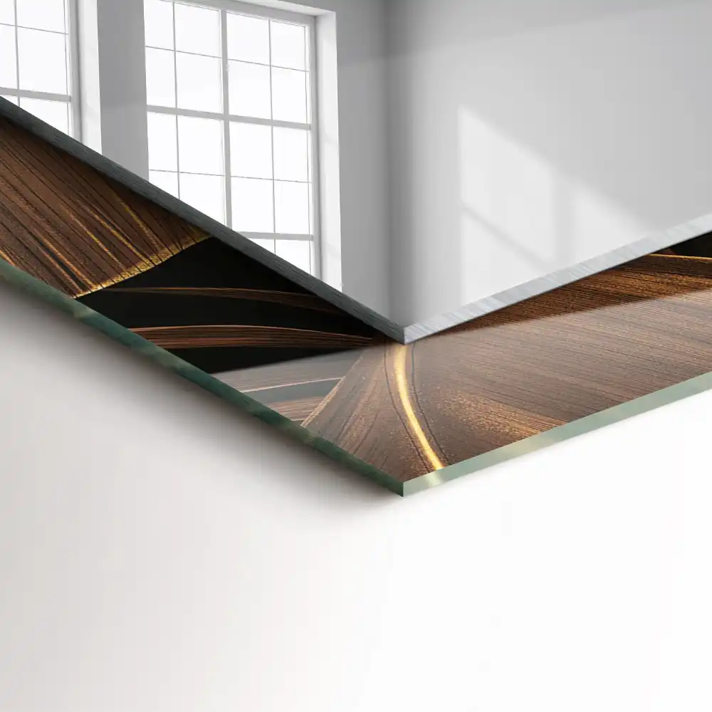 Espejo rectangular estampado hojas tropicales