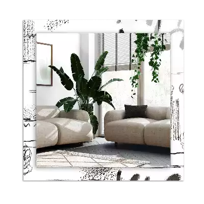 Espejo rectangular estampado Patrones modernos abstractos