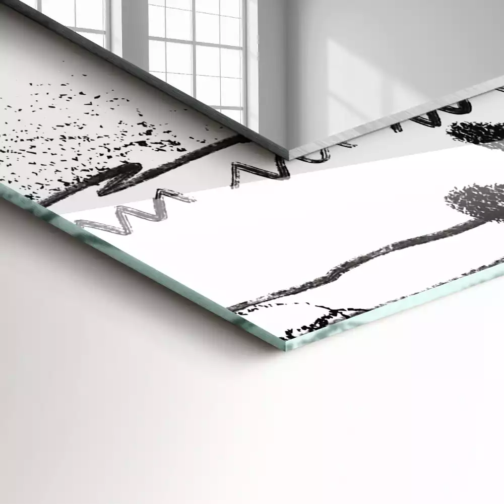 Espejo rectangular estampado Patrones modernos abstractos