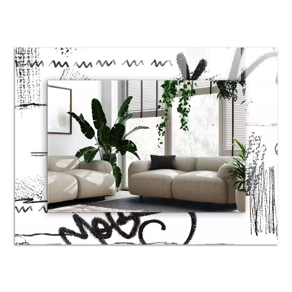 Espejo rectangular estampado Patrones modernos abstractos