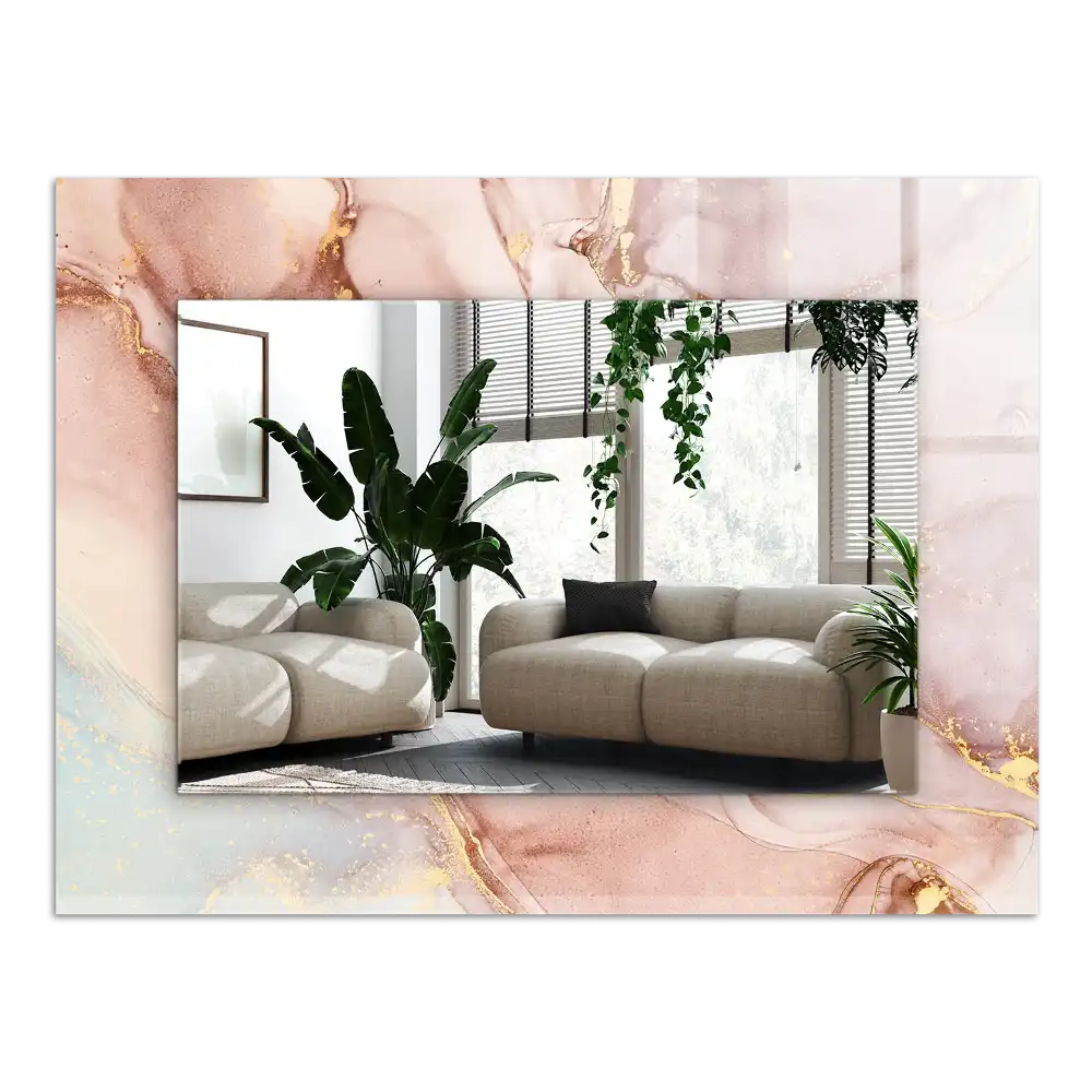 Espejo rectangular impreso Arte abstracto de acuarela