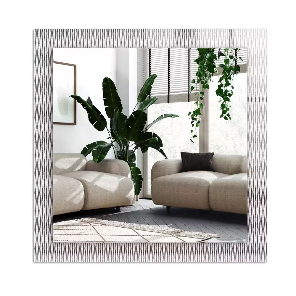 Espejo rectangular estampado Patrón de tejido textil