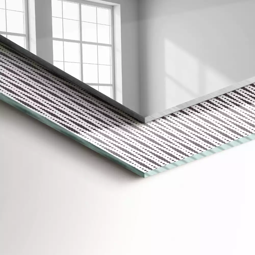 Espejo rectangular estampado Patrón de tejido textil