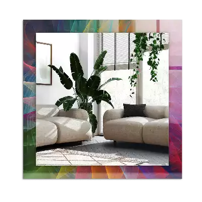 Espejo rectangular impreso Espiral abstracta colorida