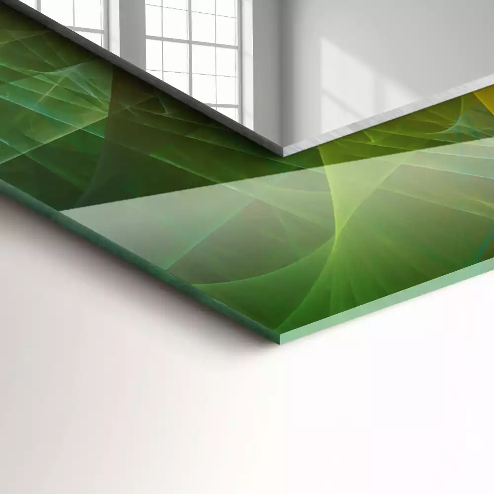 Espejo rectangular impreso Espiral abstracta colorida