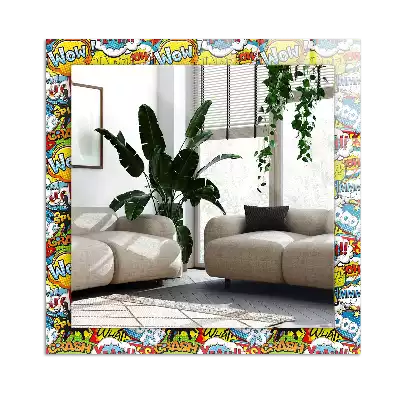 Espejo rectangular impreso Burbujas de diálogo cómicas de colores