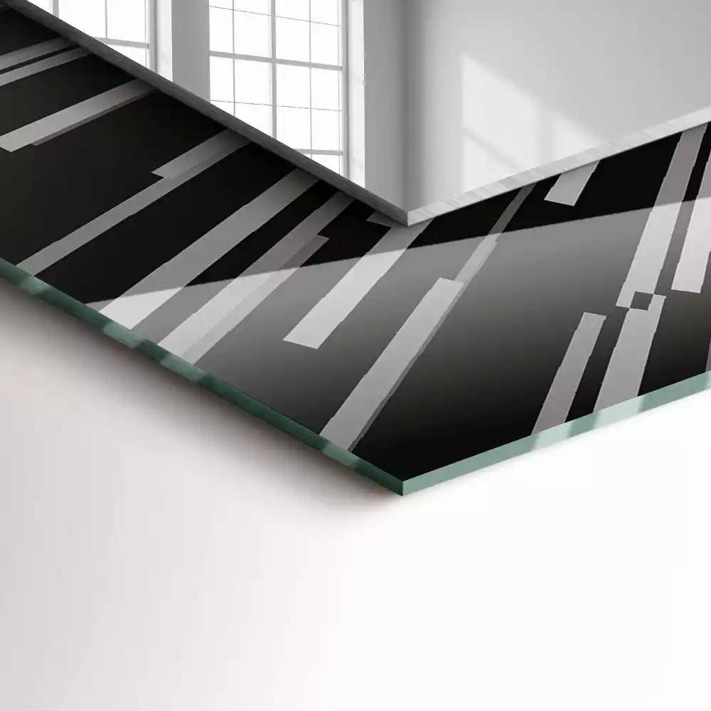 Espejo rectangular estampado Efecto de velocidad de la luz