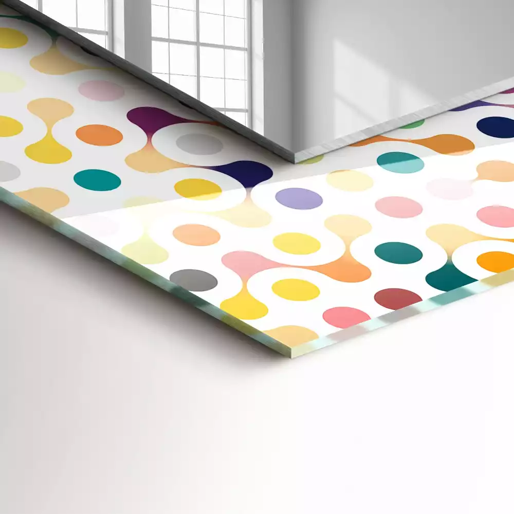 Espejo rectangular impreso Patrón geométrico colorido