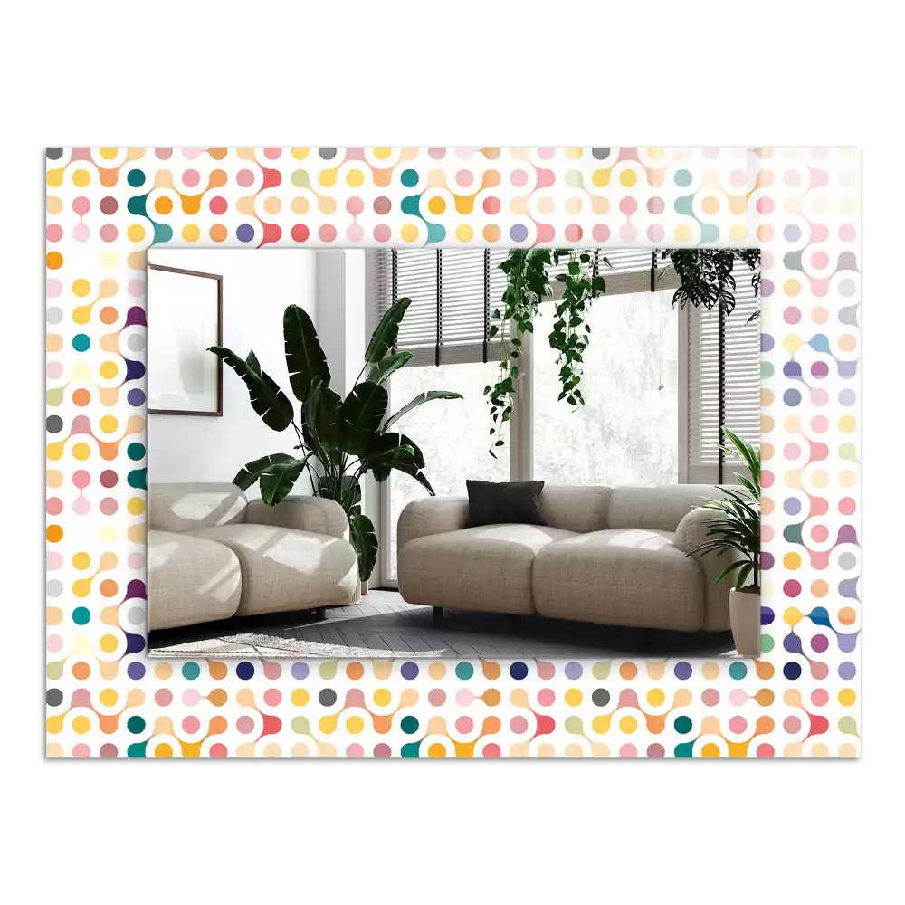 Espejo rectangular impreso Patrón geométrico colorido