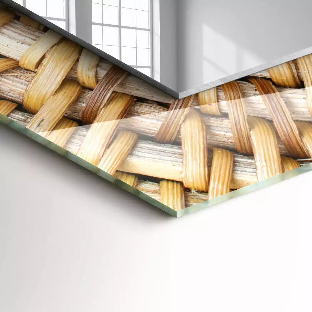 Espejo rectangular estampado Zarzo