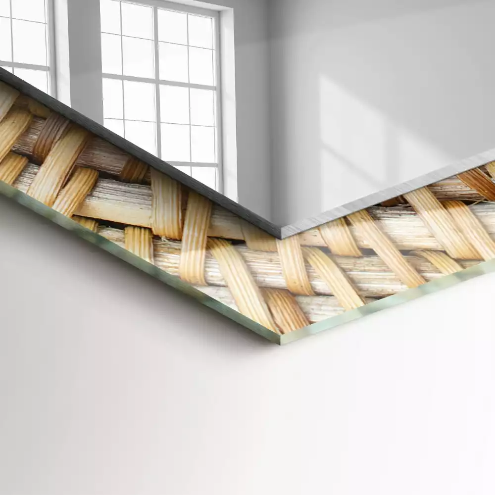 Espejo rectangular estampado Zarzo