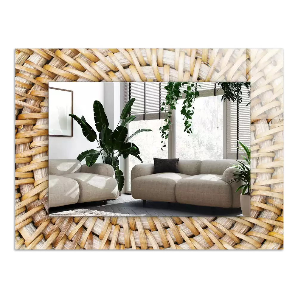 Espejo rectangular estampado Zarzo