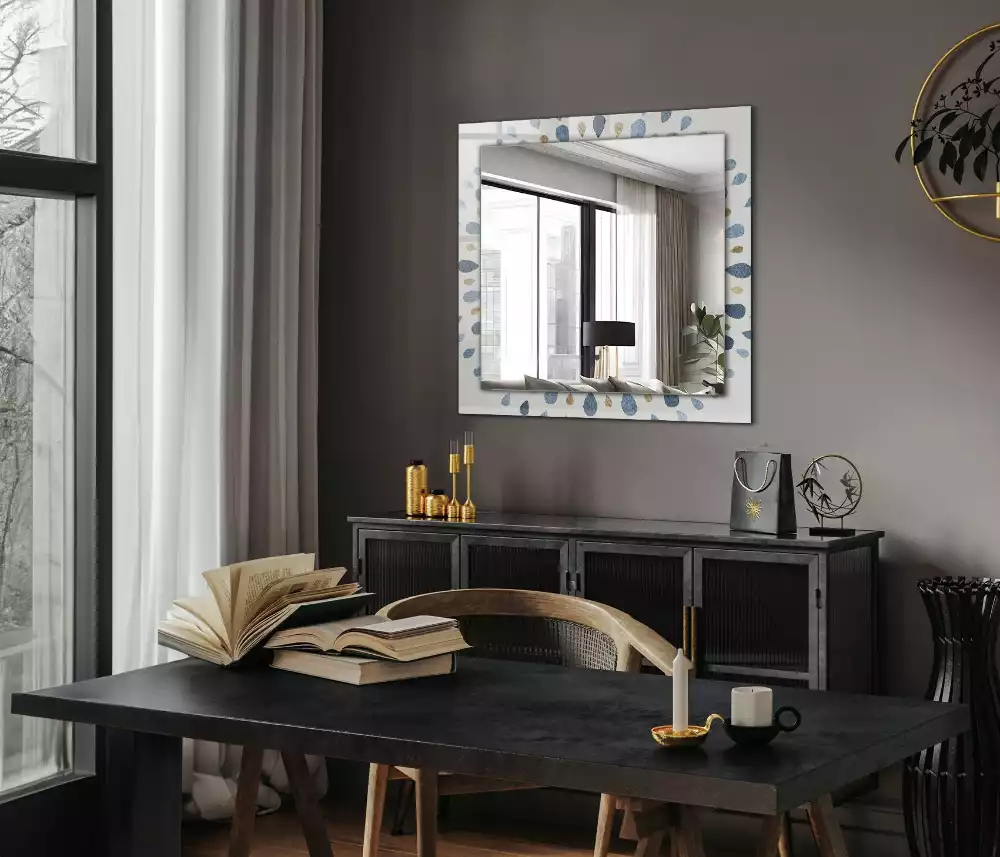 Espejo rectangular impreso Patrón de mandala abstracto