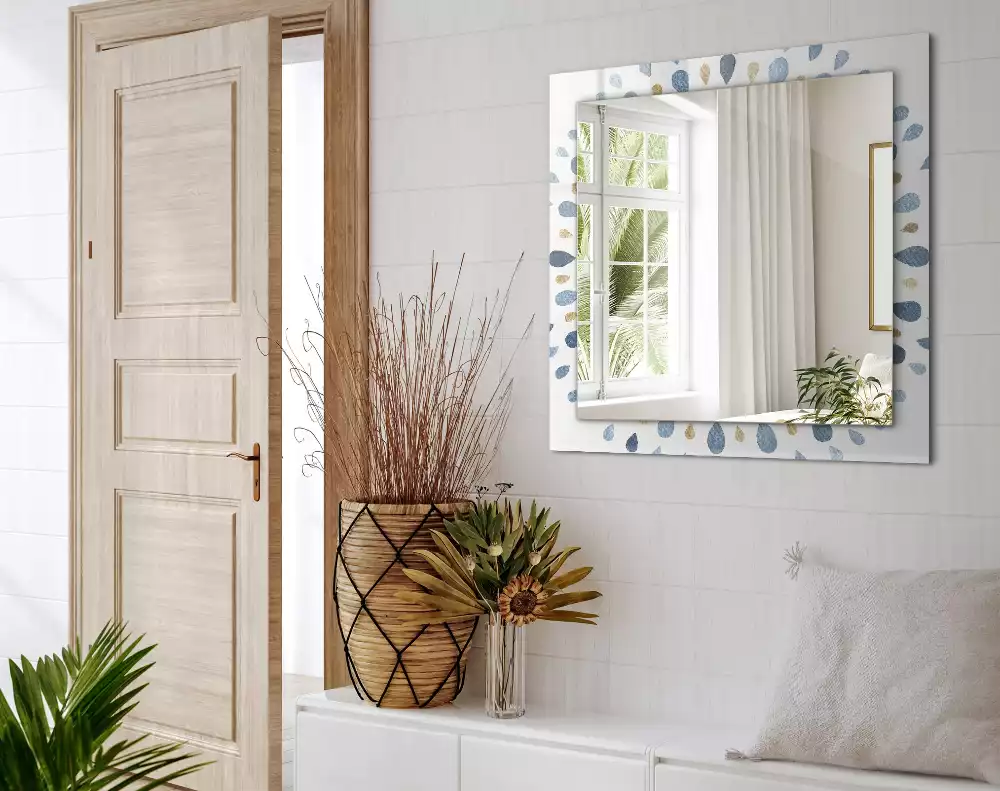 Espejo rectangular impreso Patrón de mandala abstracto