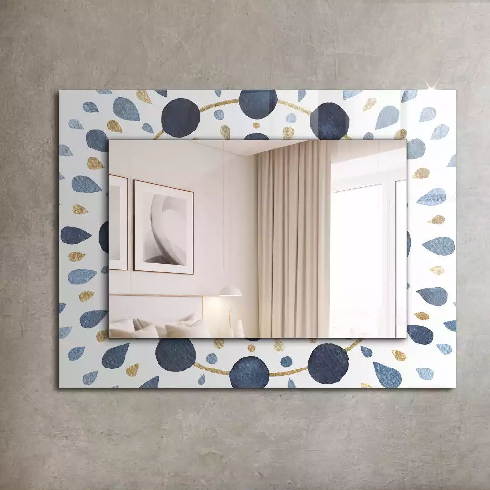 Espejo rectangular impreso Patrón de mandala abstracto