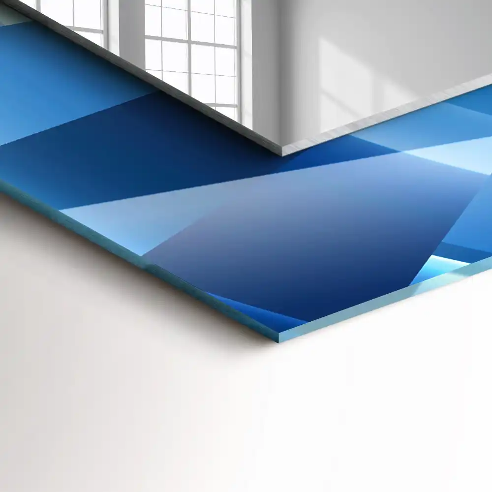 Espejo rectangular estampado Túnel abstracto