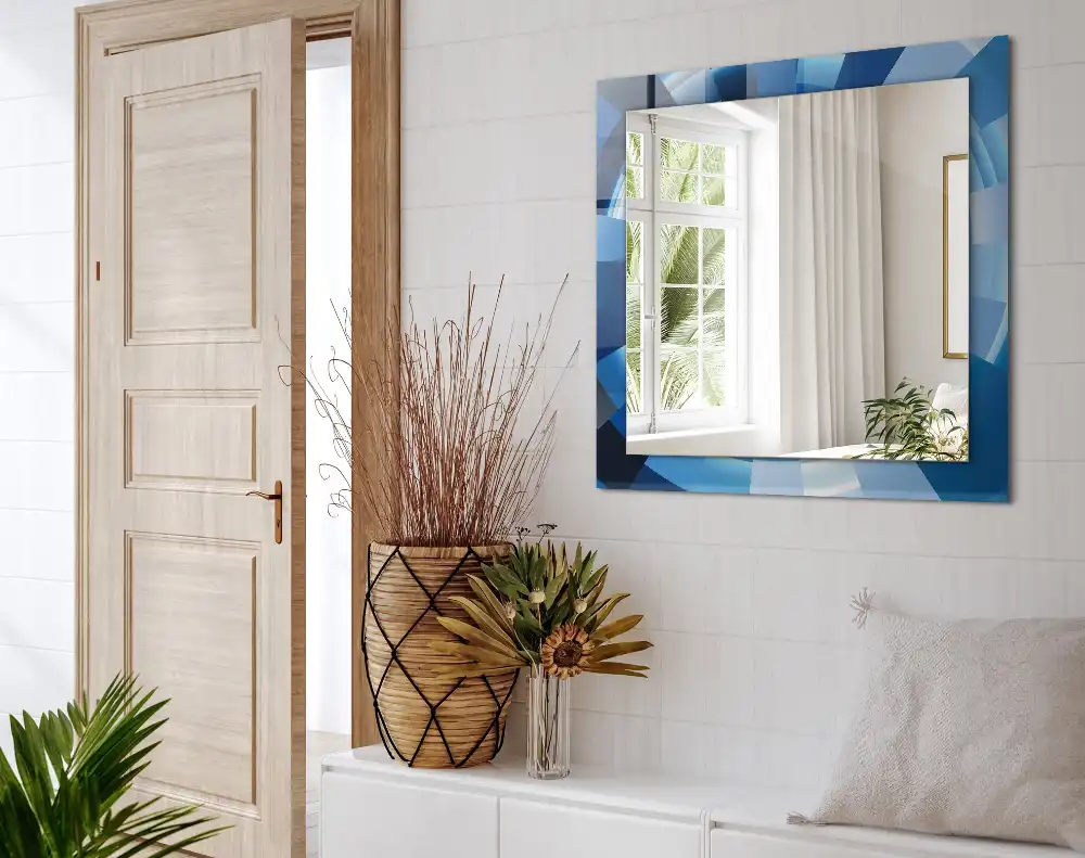 Espejo rectangular estampado Túnel abstracto