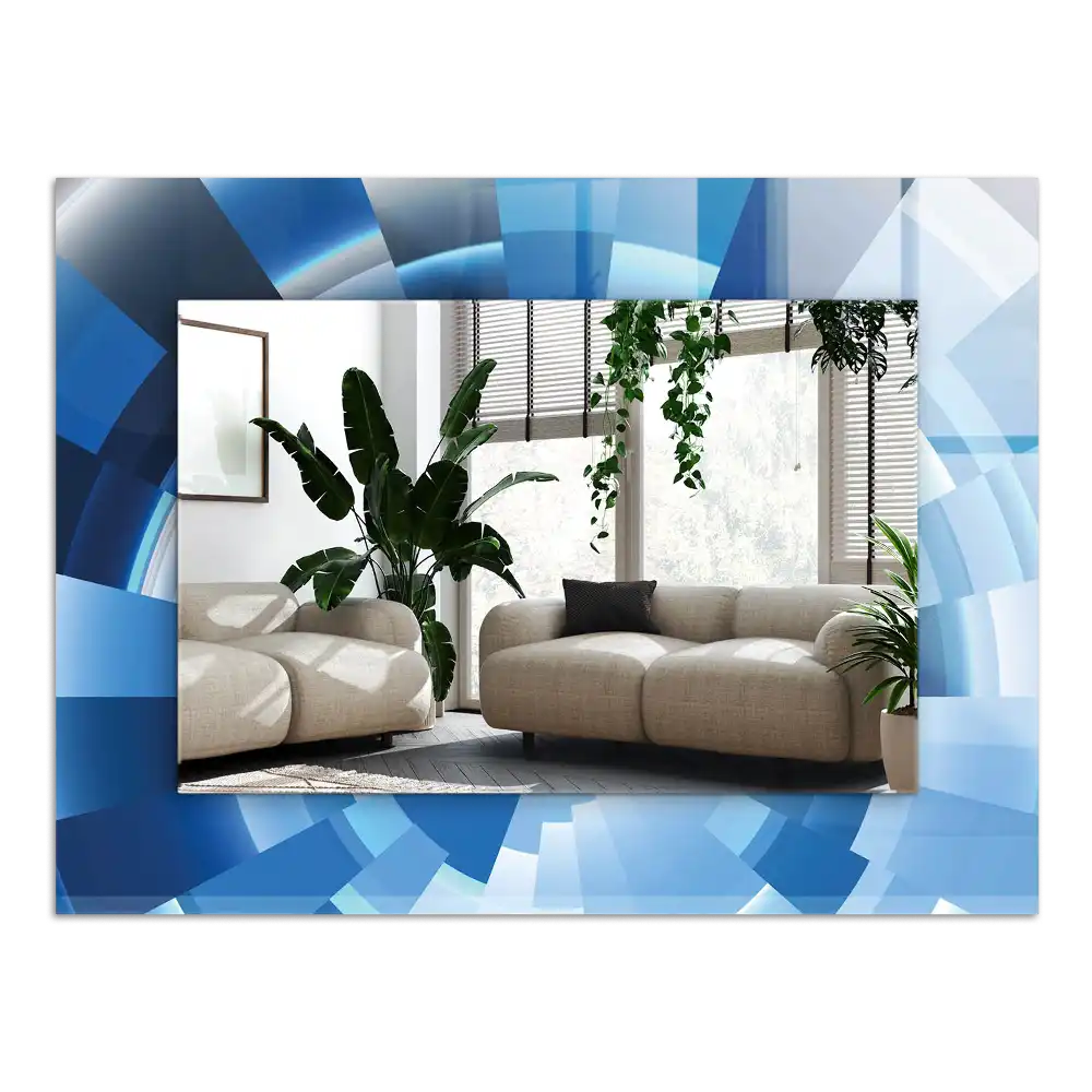 Espejo rectangular estampado Túnel abstracto