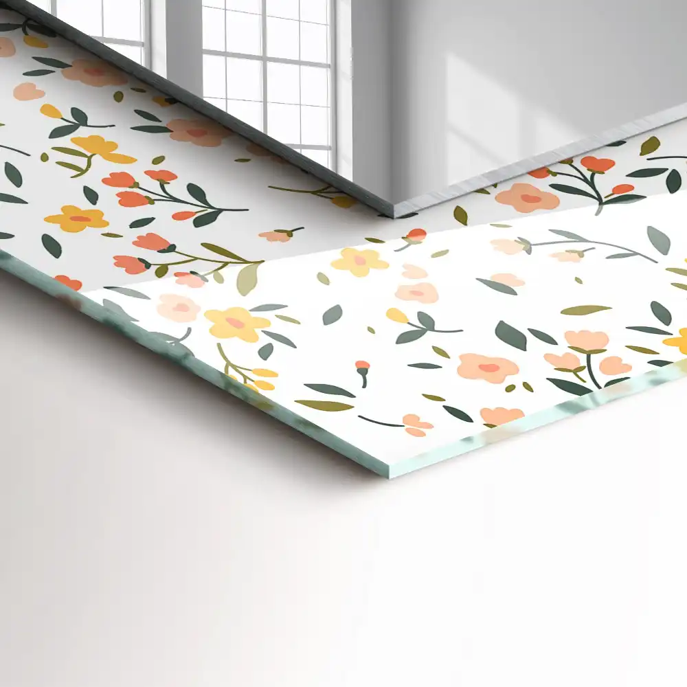 Espejo rectangular impreso Patrón de tela floral