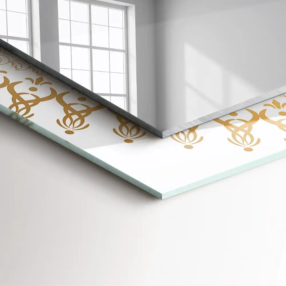 Espejo rectangular estampado patrón de mandala