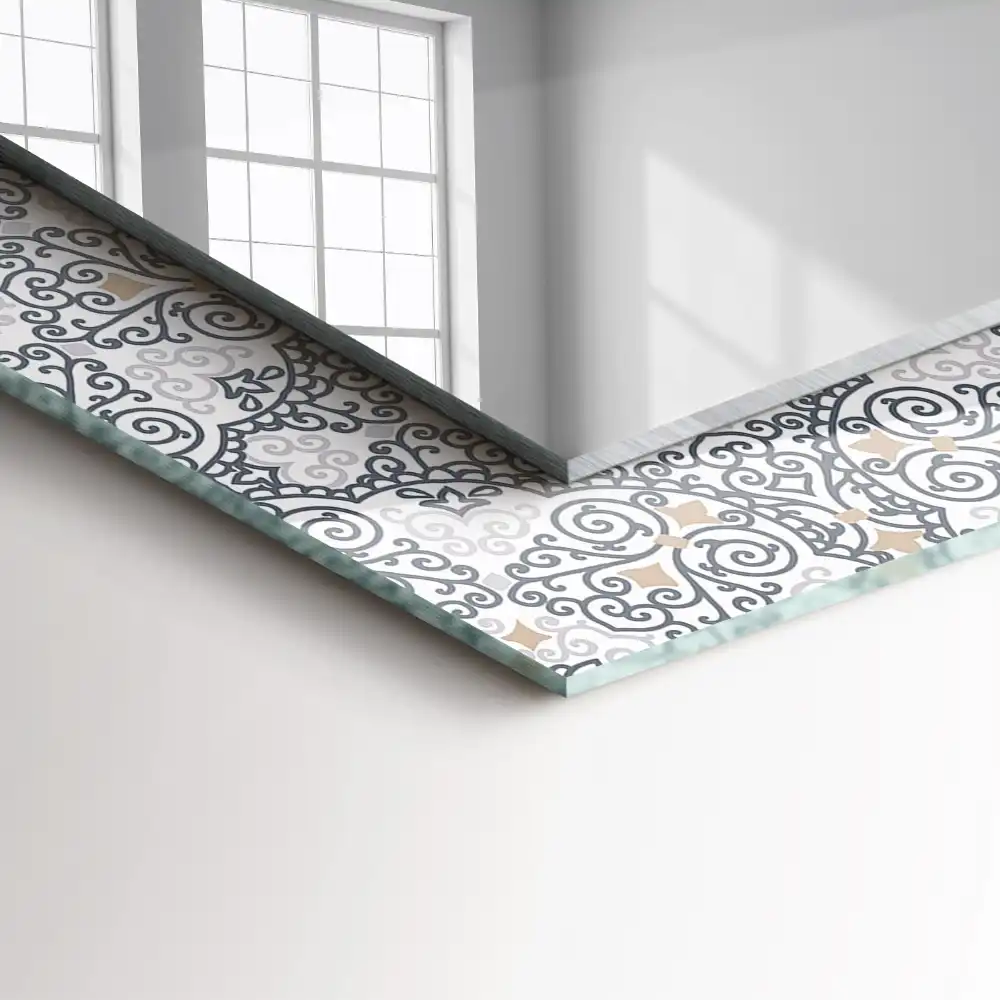 Espejo rectangular estampado Patrón de adorno