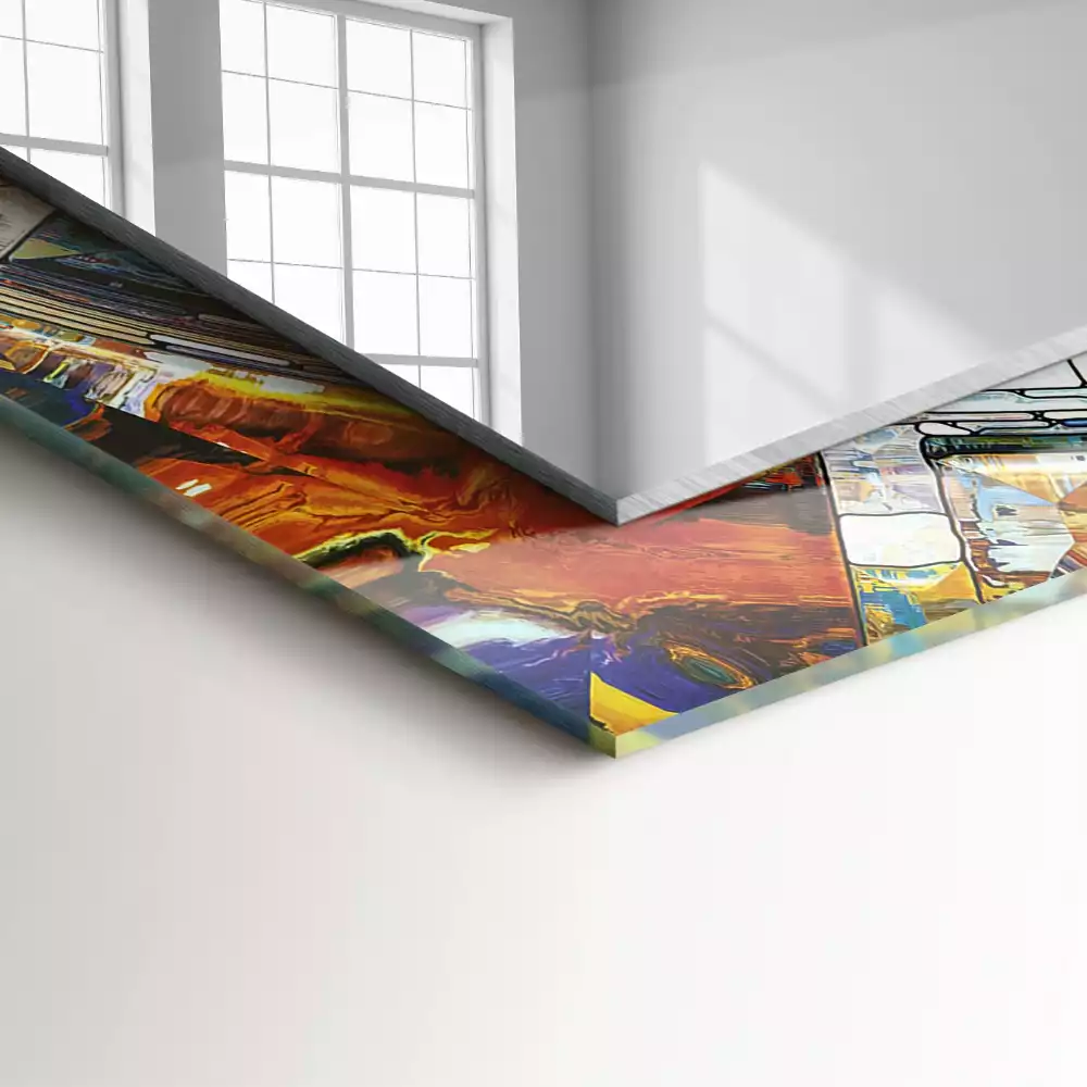 Espejo rectangular impreso Mosaico abstracto de círculos