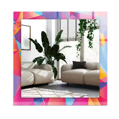 Espejo rectangular estampado Patrones geométricos coloridos
