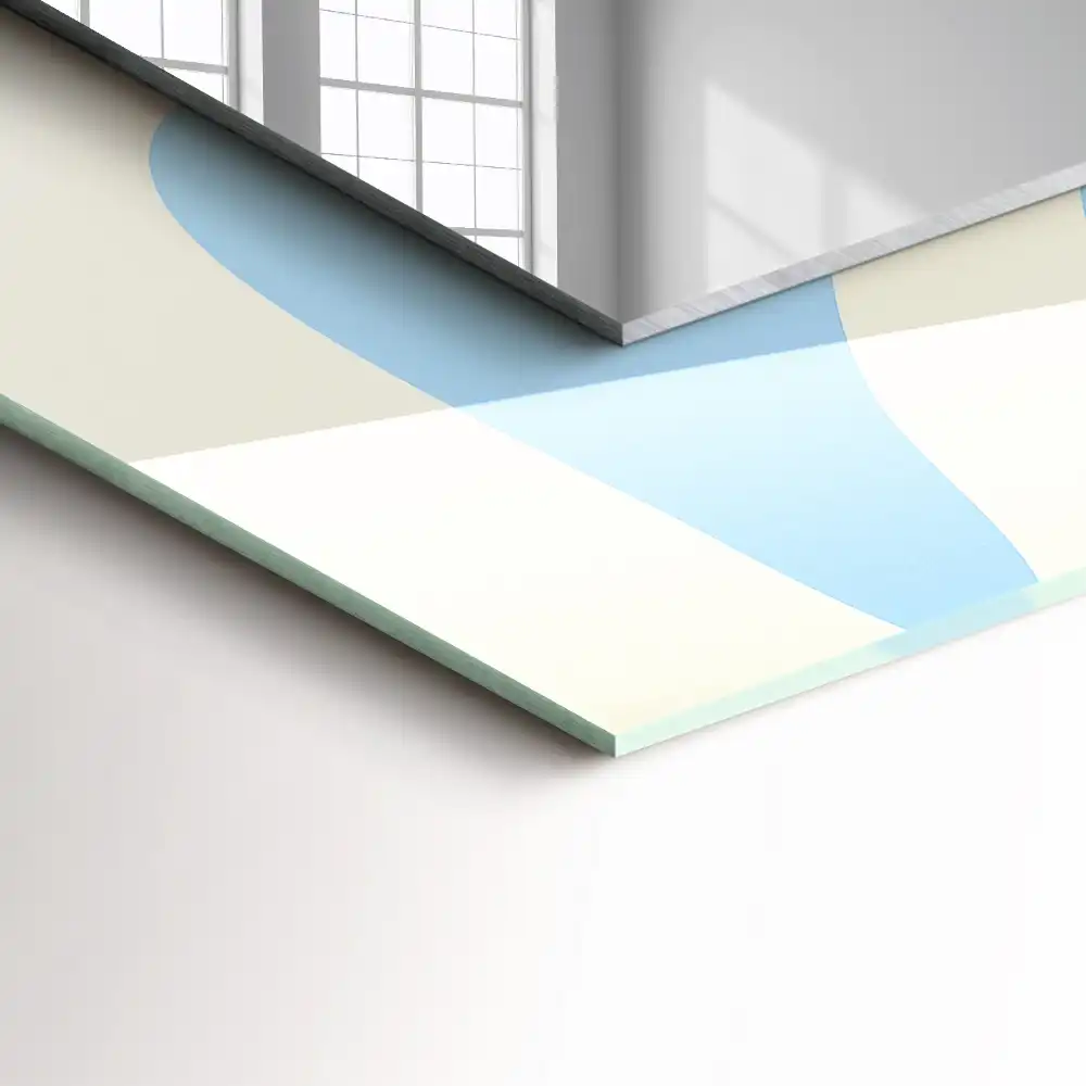 Espejo rectangular estampado Patrones ondulados abstractos