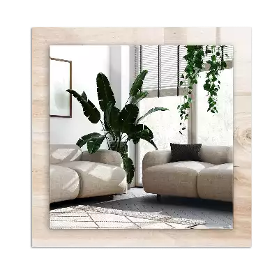 Espejo rectangular estampado Madera con nudos