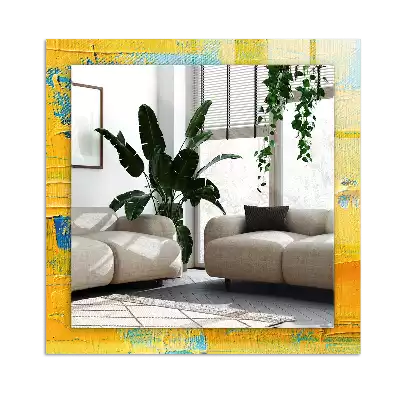Espejo rectangular estampado Pintura al óleo abstracta