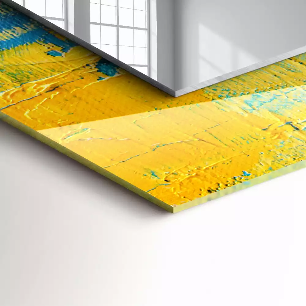 Espejo rectangular estampado Pintura al óleo abstracta