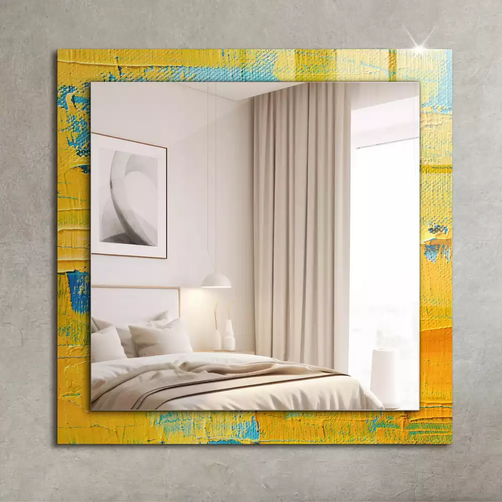 Espejo rectangular estampado Pintura al óleo abstracta