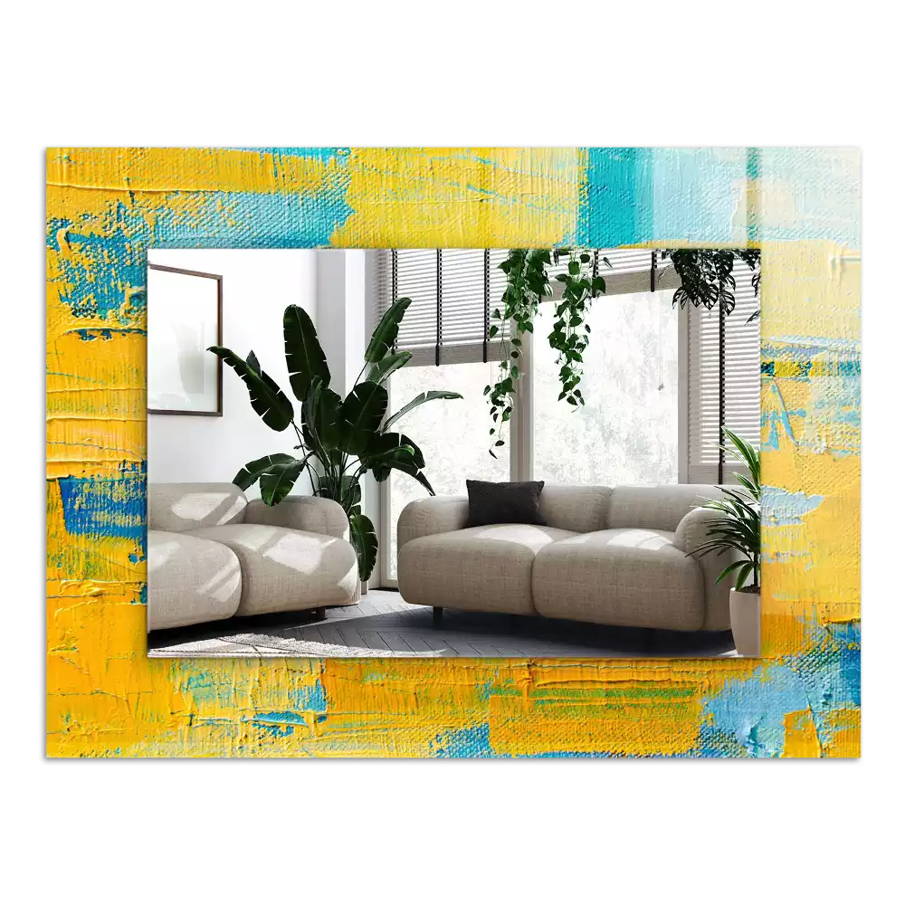 Espejo rectangular estampado Pintura al óleo abstracta