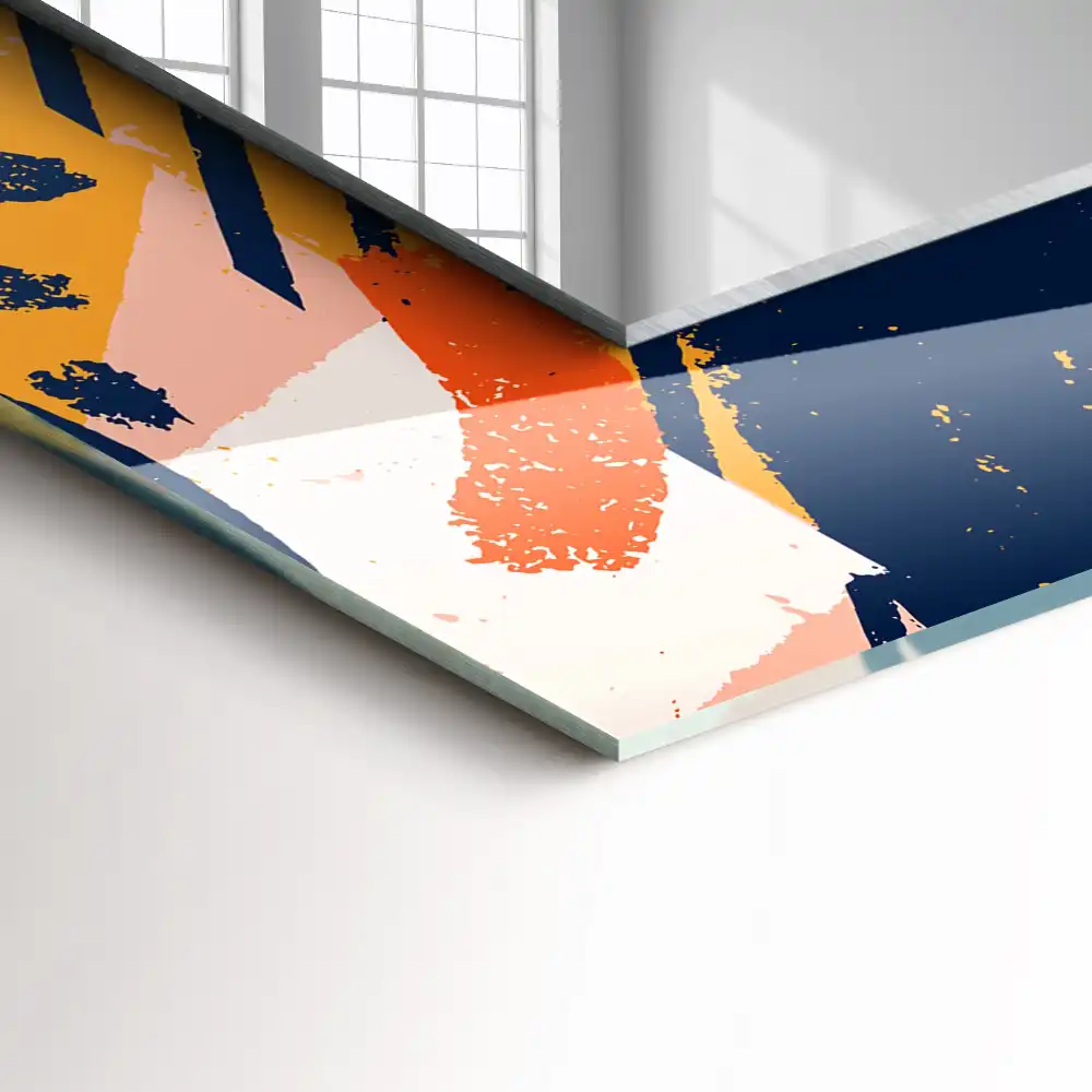 Espejo rectangular impreso Gráficos abstractos coloridos