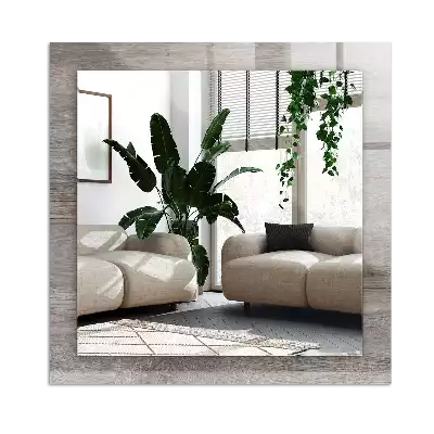 Espejo rectangular estampado Textura de tablero de madera