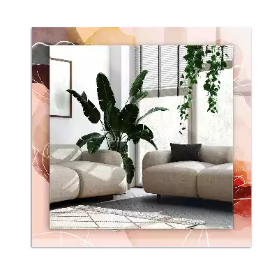 Espejo rectangular estampado Patrones florales abstractos