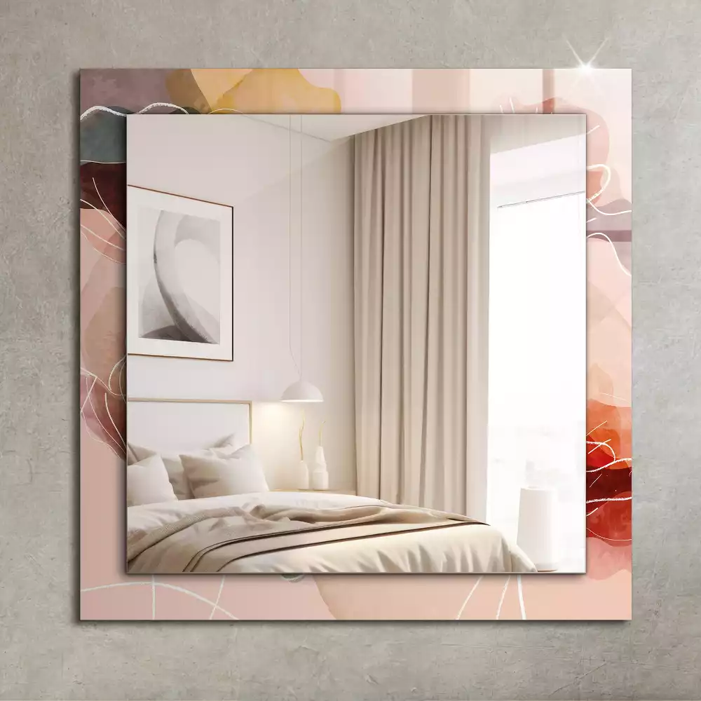 Espejo rectangular estampado Patrones florales abstractos