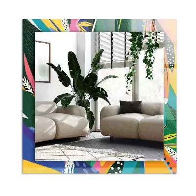 Espejo rectangular impreso Patrón abstracto colorido