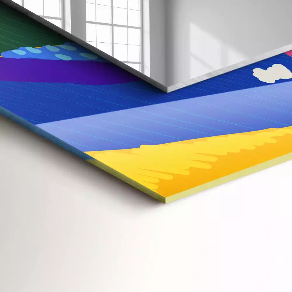 Espejo rectangular impreso Patrón abstracto colorido