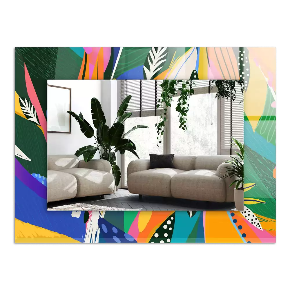 Espejo rectangular impreso Patrón abstracto colorido