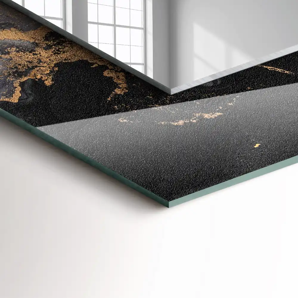 Espejo rectangular estampado Arte moderno abstracto