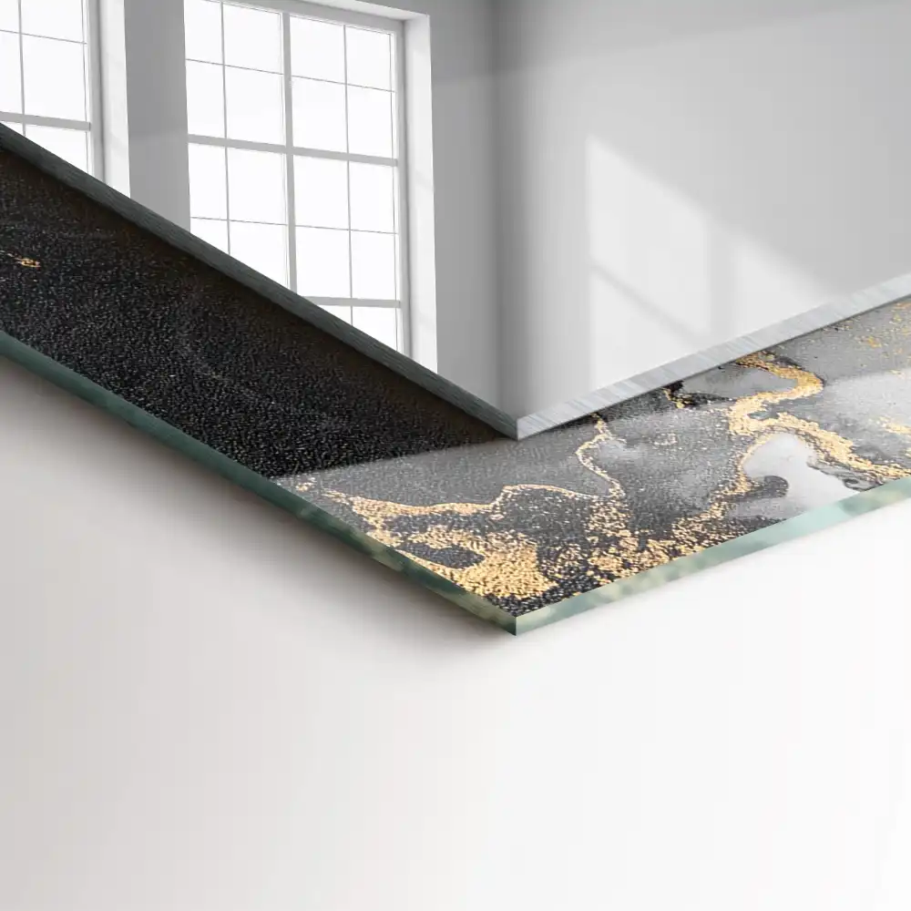 Espejo rectangular estampado Arte moderno abstracto