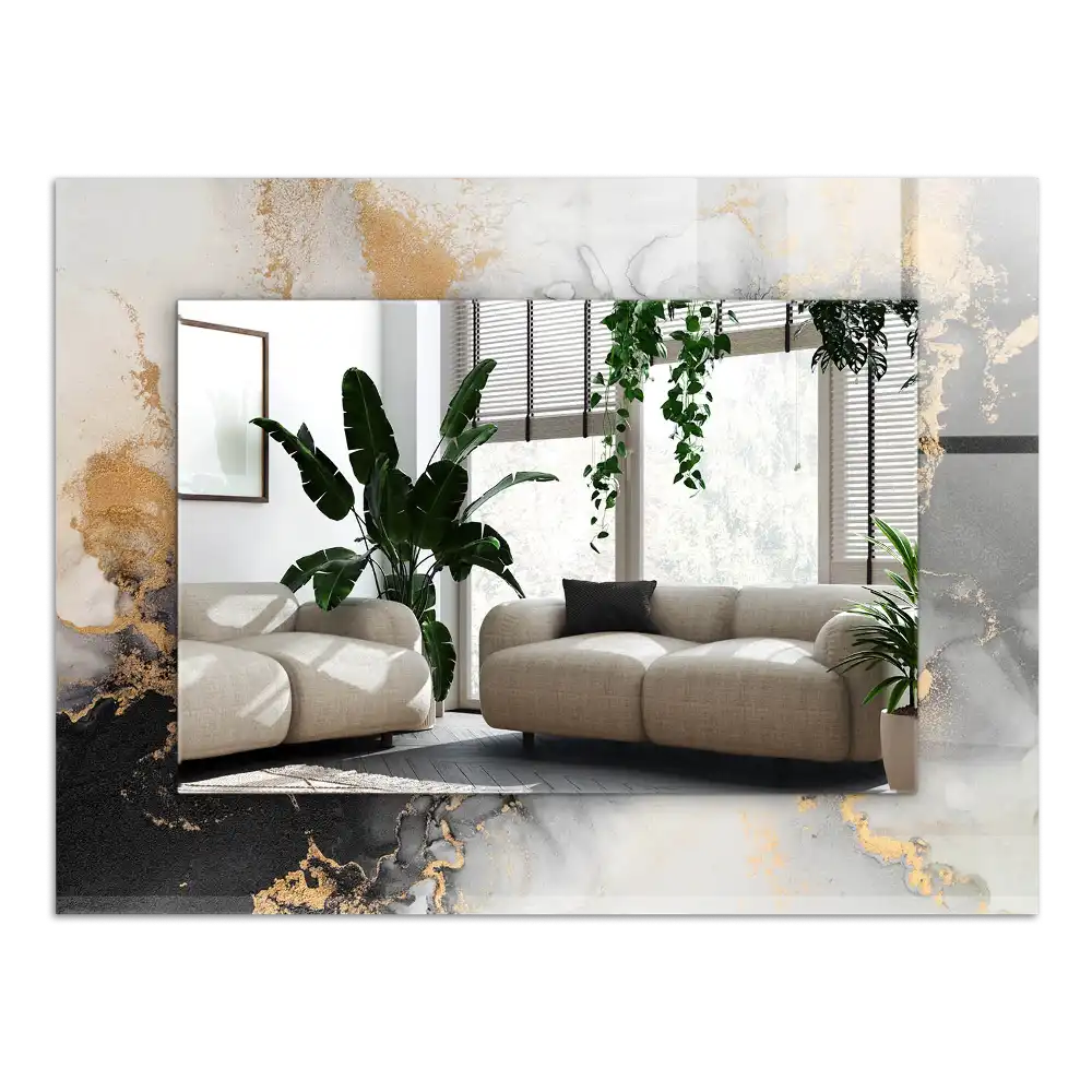 Espejo rectangular estampado Arte moderno abstracto