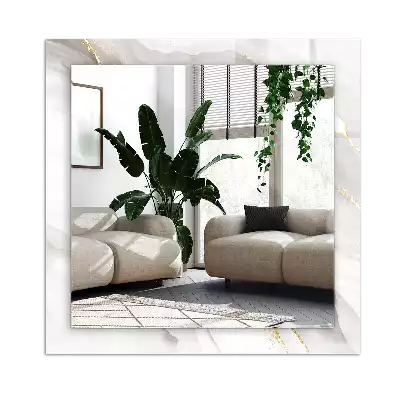 Espejo rectangular impreso mármol gris
